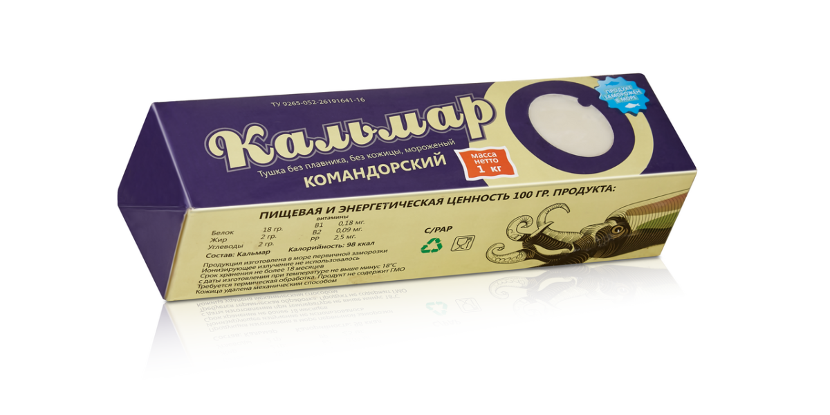 Кальмар Командорский филе б/к 1 кг